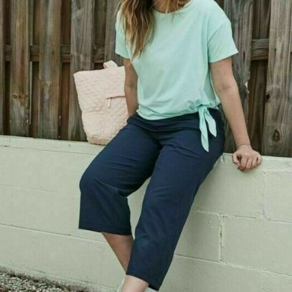 New CALIA Carrie Underwood S M‎ Mid Rise Crop Anywhere Woven Journey Pants